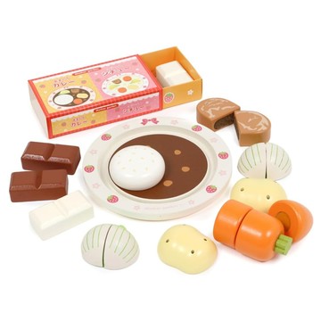 Mother garden 木製玩具 咖哩燉菜套組  木製 多色  19.55 x 17 x 7.5cm  1盒