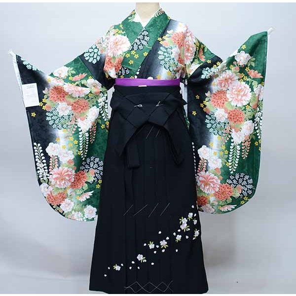 二尺袖 着物 袴フルセット 半身仕立て 着物生地日本製 NO23485