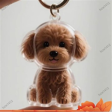 闆娘嚴選⚡狗毛收集器 狗毛紀念品 狗毛吊飾 狗毛收納 同款可愛小狗透明毛收納盒高顏值掛件裝飾紀念殼掛件