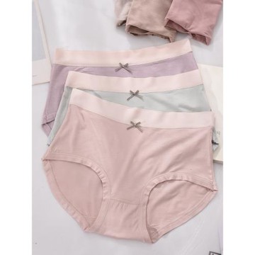 莫代爾中腰內褲女廠家直銷批夏季薄無痕邊發大碼胖mm三角褲衩頭