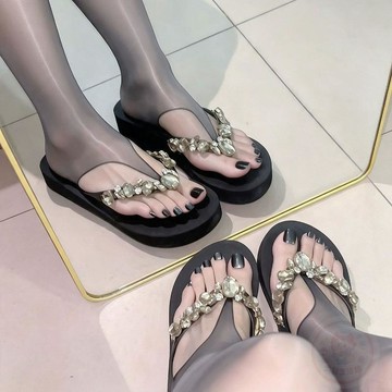 ✨限量搶購✨【夾趾絲襪】辣妹水光貼膚潮流馬油襪亮面高彈夾趾連體褲襪