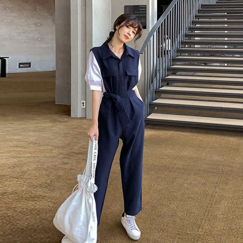 レディースジャンプスーツサッシュベルトオールインワンオーバーオールボトムスエレガントきれいめカジュアル大人女子キュート可愛いフ 通販 Lineポイント最大0 5 Get Lineショッピング