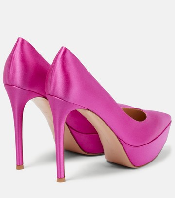 Gianvito Rossi Dasha satin platform pumps