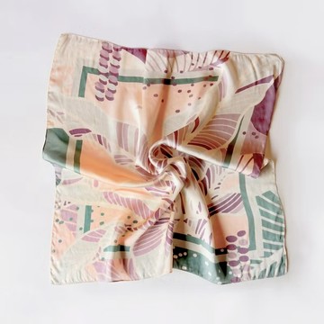 【Simple Zone】只有蕨 蕨戀真絲絲巾-東洋山蘇花