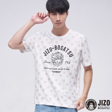 【買1送1】滿版蔥印短TEE(白) - BLUE WAY 地藏小王