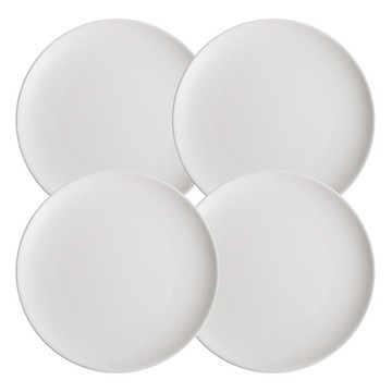 班傑明啞光馬卡龍色晚餐沙拉盤  1套  20cm  白色