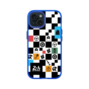 iPhone 15 Clear 激光藍 - 24 Hours of Le Mans - 24H - Checkerboard