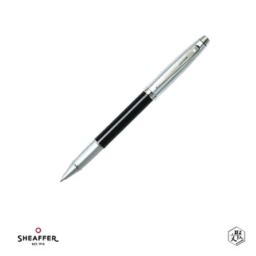 【SHEAFFER】100系列黑桿銀蓋銀夾鋼珠筆(原廠正貨)免費刻字