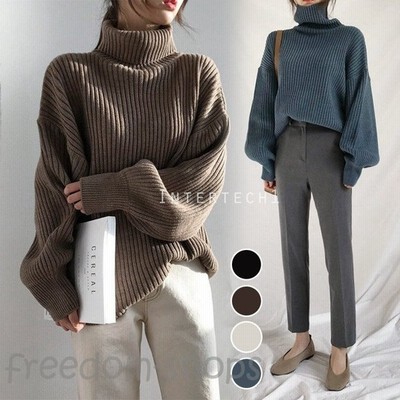 タートルネックニット レディース リブニットセーター 秋冬 長袖 トップス 無地リブタートルネック セーター ハイネックニット 通販 Lineポイント最大get Lineショッピング