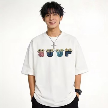 𝒚𝒐𝒖𝒓® 𝒔𝒕𝒖𝒅𝒊o M-3XL 涼爽 重工刺繡 黑/杏/白 T恤 男 夏 寬鬆 MT1132