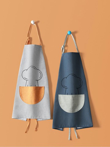 網紅款家用廚房北歐風可愛日系韓版小清新男女時尚工作服圍裙圍腰