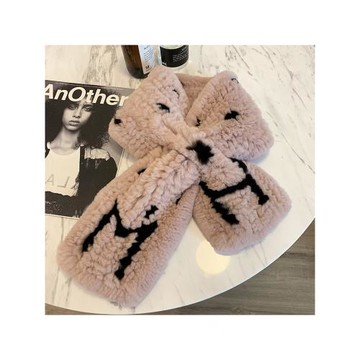 好品質獺兔毛圍巾韓版秋冬女士皮草圍巾獺兔毛雙面編織皮草圍脖