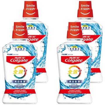 Colgate 高露潔 全效亮白去漬漱口水  500ml  4瓶