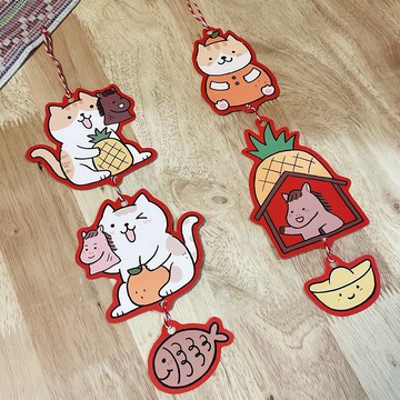 創意春聯 / 可愛造型新年掛飾 / 貓咪與小馬 (2種款式