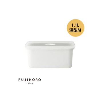 【FUJIHORO 富士琺瑯】真空琺瑯烘焙保鮮盒 深型M/1.1L
