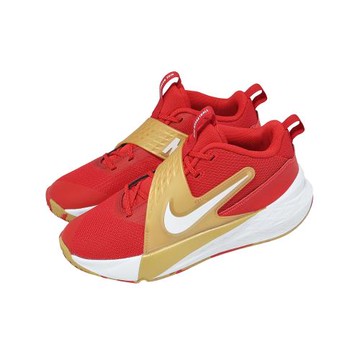 Nike 籃球鞋 Team Hustle D 12 GS 大童 女鞋 紅 金 運動鞋 HF6279-603