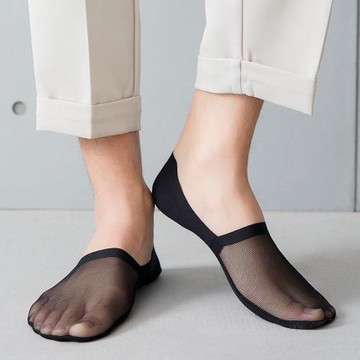 冰絲襪子男士船襪純棉透氣吸汗夏季薄款淺口硅膠防滑網眼隱形短Y