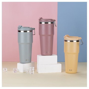 樂美雅~手提陶瓷冰鋒杯(750ml)1入 款式可選