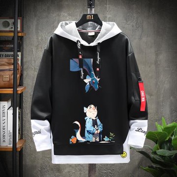 衛衣男連帽ins潮牌港風情侶寬松學生潮流2023秋冬款加絨厚外套男