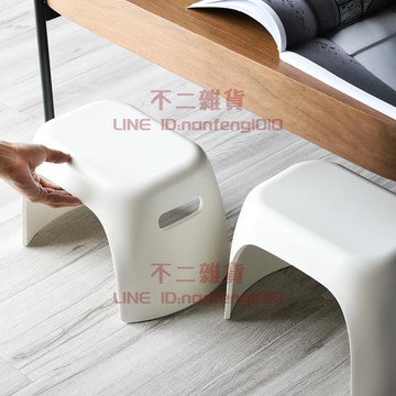 日系加厚小凳子簡約矮凳子兒童家用塑料板凳小椅子換鞋凳踏腳凳【不二雜貨】