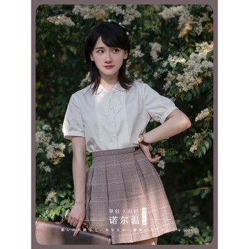 櫻花家族原創jk襯衫【諾爾溫】甜美日系短袖夏季學院風學生女