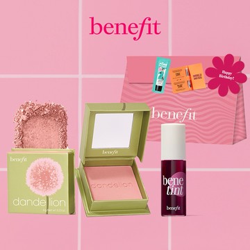 600折300✨【Benefit】祝你心想事成♡ 夢遊仙境腮紅禮物組( 超熱銷蒲公英腮紅蜜粉盒+紅粉菲菲經典色隨身瓶2ml)