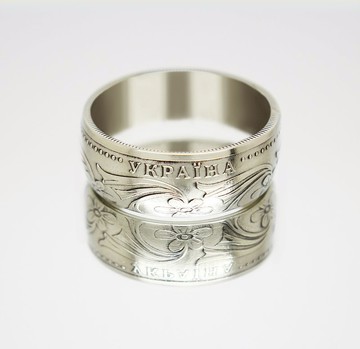 烏克蘭硬幣戒指 2 格里夫納 2005 烏克蘭珠寶 烏克蘭珠寶 烏克蘭