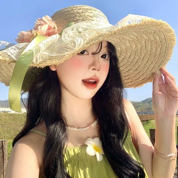 9362 位熟客回購⚡花朵蝴蝶結蕾絲拉菲草帽女海邊沙灘度假風大帽檐遮陽防曬太陽帽子7NTD