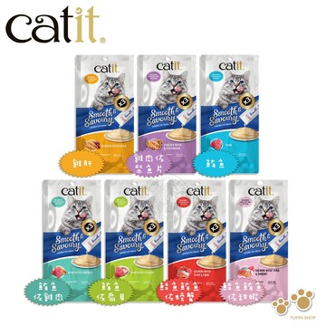 Catit 嘿卡堤 鮮溜肉泥系列15g/條(4入)  DHA 牛磺酸 關節保健 貓咪零食 多口味 魚油雞油 毛髮亮麗