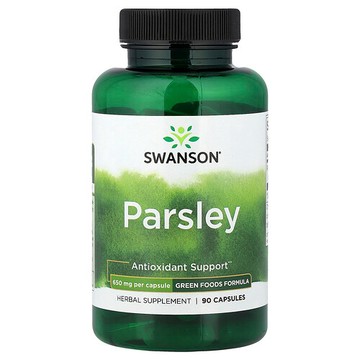 Swanson Vitamins, 歐芹，650 毫克，90 粒膠囊