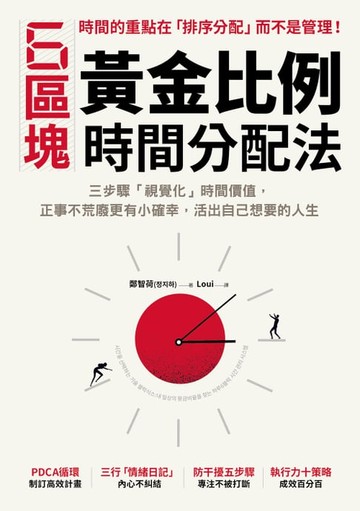 【電子書】6區塊黃金比例時間分配法：三步驟「視覺化」時間價值，正事不荒廢更有小確幸，活出自己想要的人生