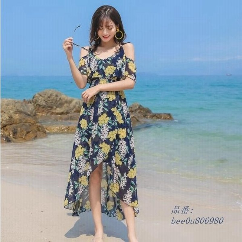 マキシ丈ワンピース 花柄 ボヘミアン ロングワンピースシフォンワンピース シフォン夏ワンピ 春服 ワンピース マキシ丈 通販 Lineポイント最大get Lineショッピング