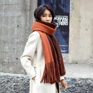 圍巾女冬季韓版學生兩用百搭秋冬天雙面加厚軟妹披肩毛線針織圍脖