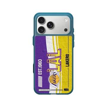iPhone 17 Pro Max Clear (相機按鈕) 夜幕藍 - NBA - 復古球員卡-洛杉磯湖人 L.A. Lakers - Vintage Card