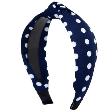 CHIC CHIC 日本造型髮箍 圓點藍 SY13483 可愛時尚 柔軟舒適 寶寶髮飾推薦  不適用  1個