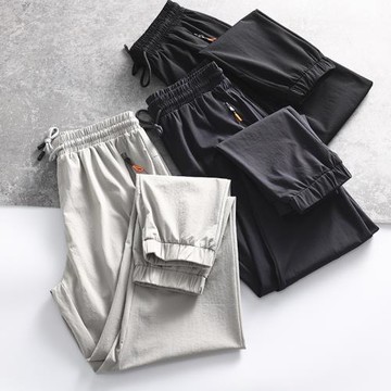 超值！四面彈抗皺！外貿男裝工廠尾貨夏休閑運動速干束口休閑衛褲