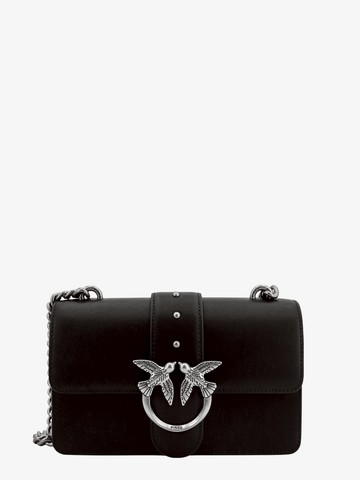 Leather shoulder bag with love birds buckle - PINKO - gender_Woman