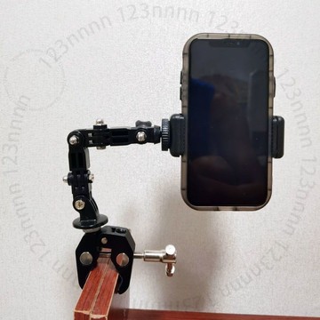 金屬蟹鉗夾桌麵直播支架魔術手臂支架手機支夾宿捨手機夾手機支架EKCGT01