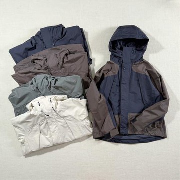 日單山系戶外機能風 2L壓膠防風防水連帽沖鋒衣夾克