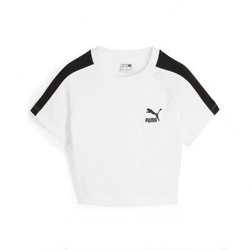 Puma 短袖 T7 Baby Tee 女款 白 黑 短版 合身 短T 62559802