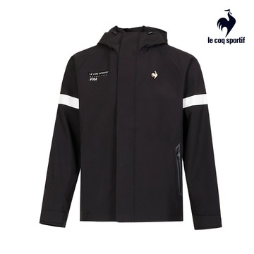 【LE COQ SPORTIF 法國公雞】男款黑色運動TRAINING防風外套LWU61665