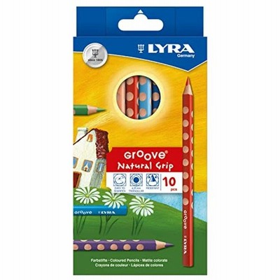 リラ LYRA 文具 色鉛筆 三角グリップ 美しい発色 グルーヴ 10色セット