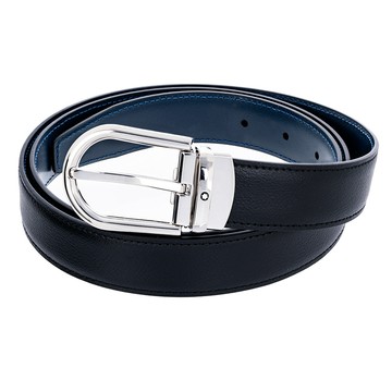 MONTBLANC 黑+藍雙面皮帶 (128756)