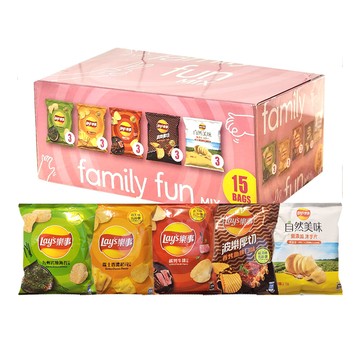 lay's樂事 粉紅派對歡聚箱x15包 共501公克(558588ls)