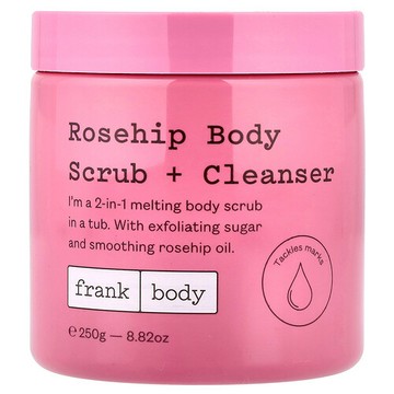 frank body, Rosehip Body Scrub + Cleanser, 8.82 oz (250 g)