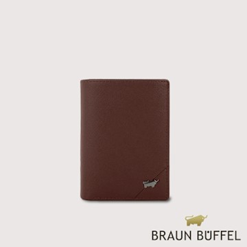 【BRAUN BUFFEL 德國小金牛】台灣總代理 加利恩-A 名片夾-培土棕/BF561-143-POS