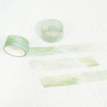 【Sage Green 綠鼠尾草】水彩祝福 和紙膠帶 手帳裝飾 拼貼
