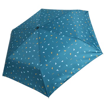 boy 三折輕收防曬自動傘  UPF45防曬力  輕量化自動傘骨  晴天雨天皆適用  幾何波點-藍