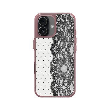 iPhone 17 Clear (相機按鈕) 晶醺玫 - Pattern Play - 圓點蕾絲