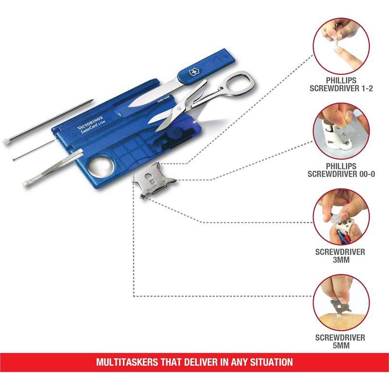 VICTORINOX(ビクトリノックス) スイスカード ライトトランスルーセントブルー 多機能 文房具 ステーショナリールーペ ボールペン